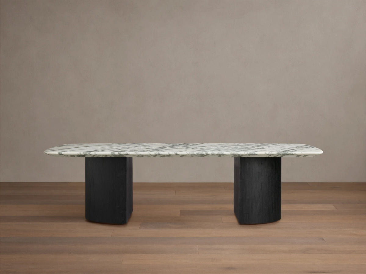 Saint Germain Stone Coffee Table with Dauphine Base