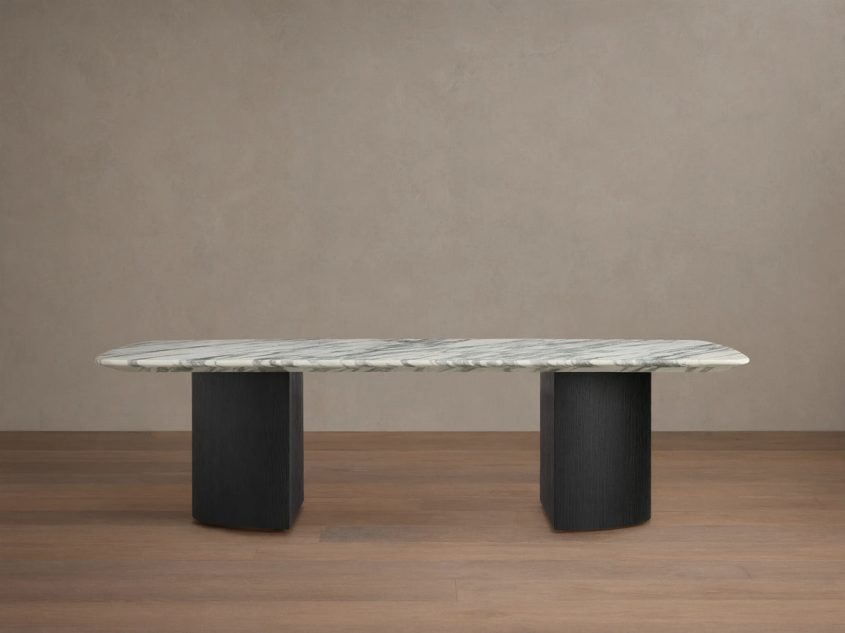 Saint Germain Stone Coffee Table with Dauphine Base