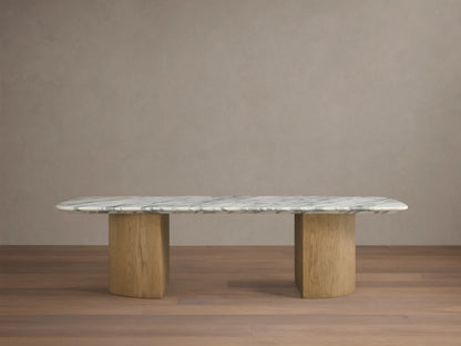Saint Germain Stone Coffee Table with Dauphine Base