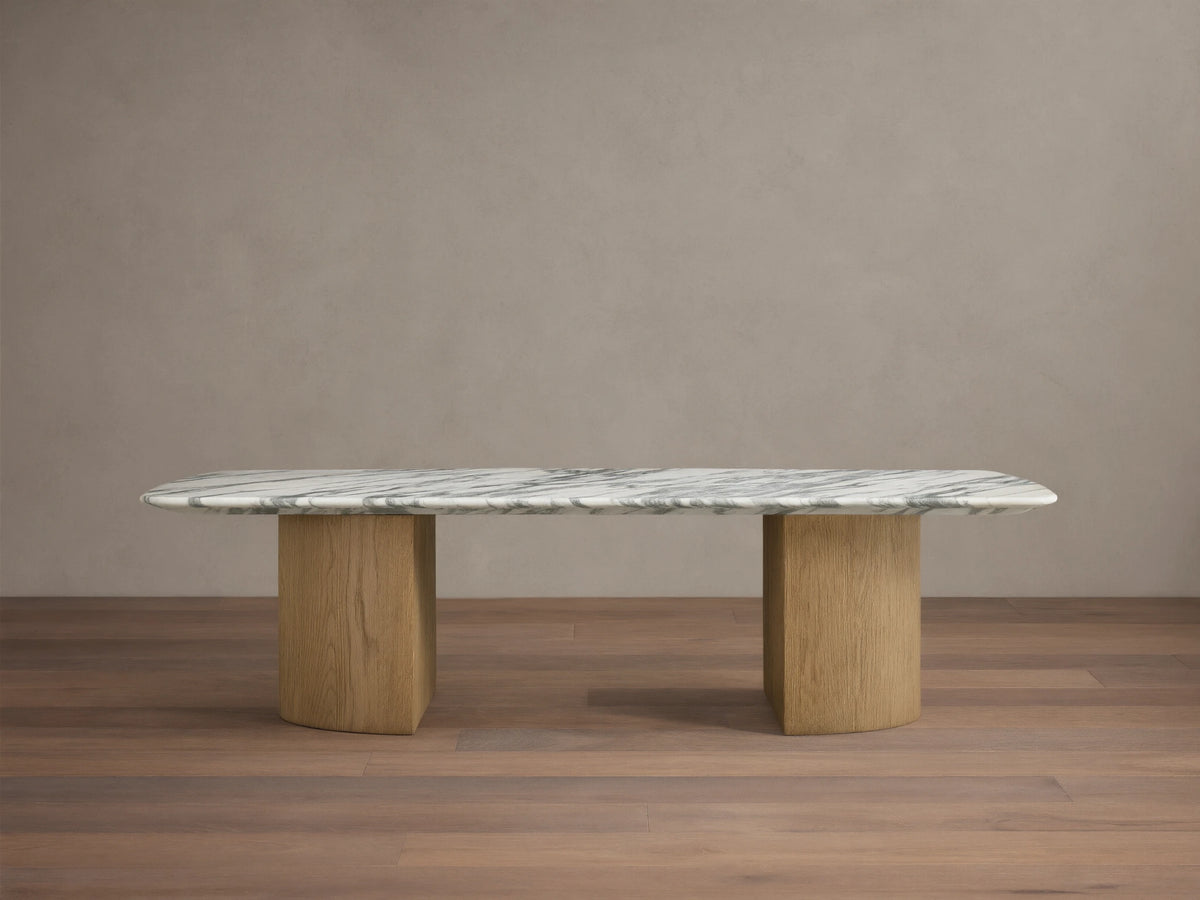 Saint Germain Stone Coffee Table with Dauphine Base