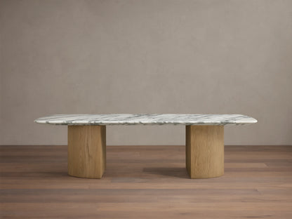 Saint Germain Stone Coffee Table with Dauphine Base