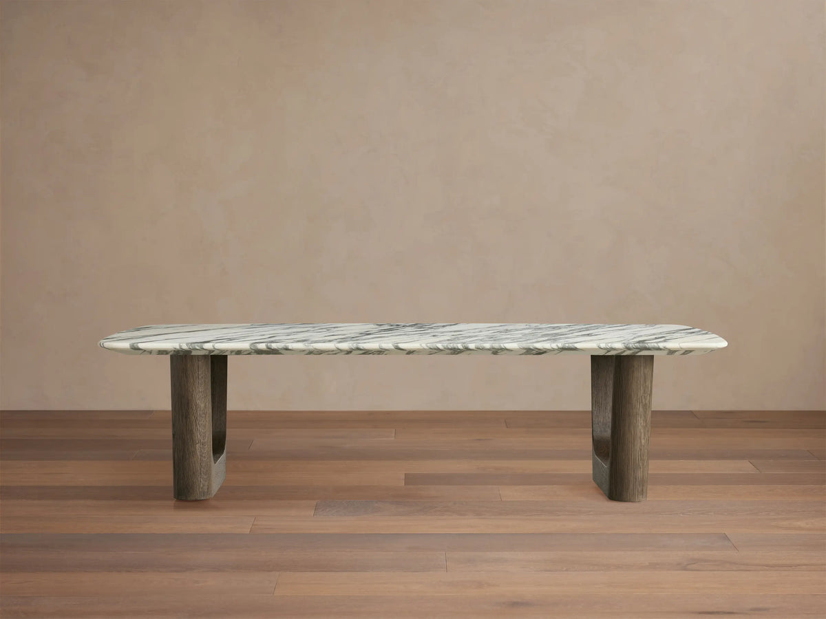 Saint Germain Stone Coffee Table with Rennes Base
