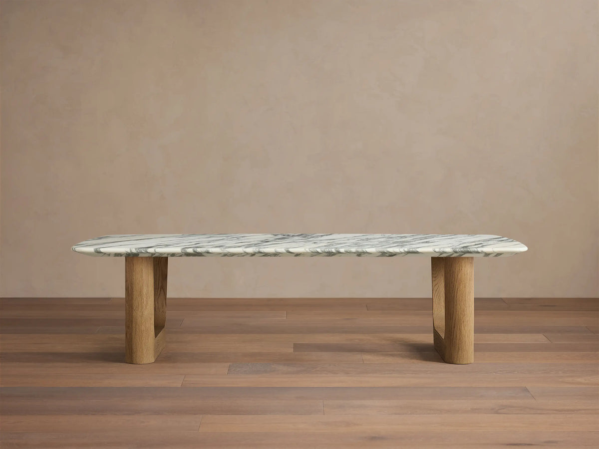 Saint Germain Stone Coffee Table with Rennes Base