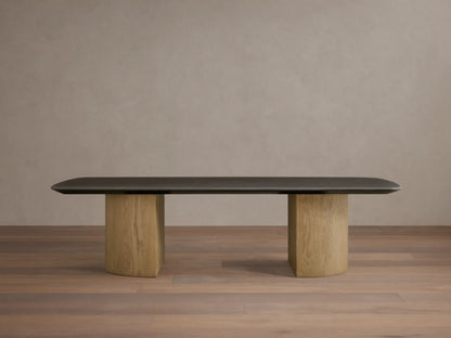 Saint Germain Stone Coffee Table with Dauphine Base