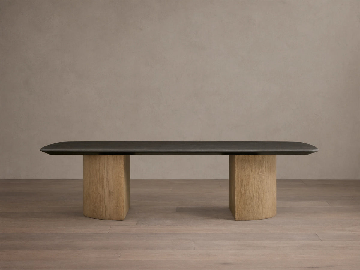 Saint Germain Stone Coffee Table with Dauphine Base