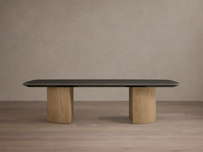Saint Germain Stone Coffee Table with Dauphine Base
