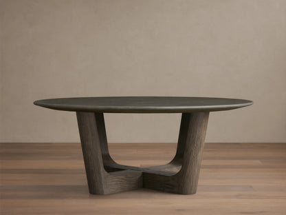 Saint Germain Round Stone Coffee Table with Rennes Base