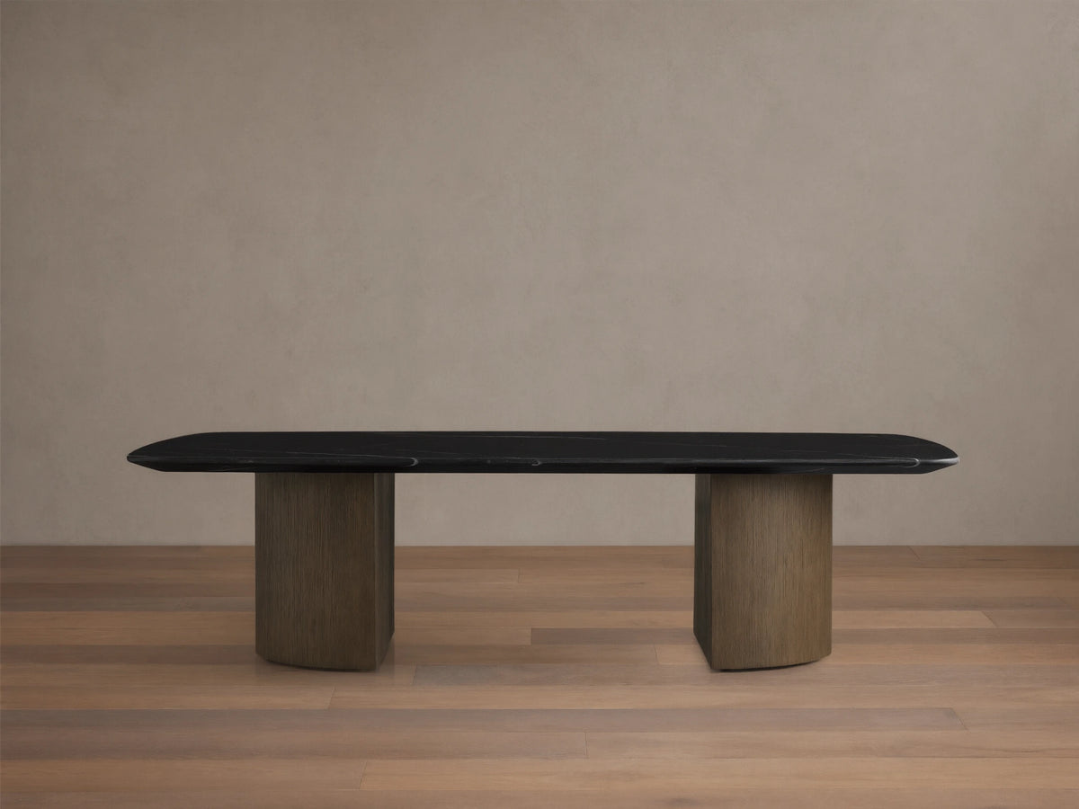 Saint Germain Stone Coffee Table with Dauphine Base