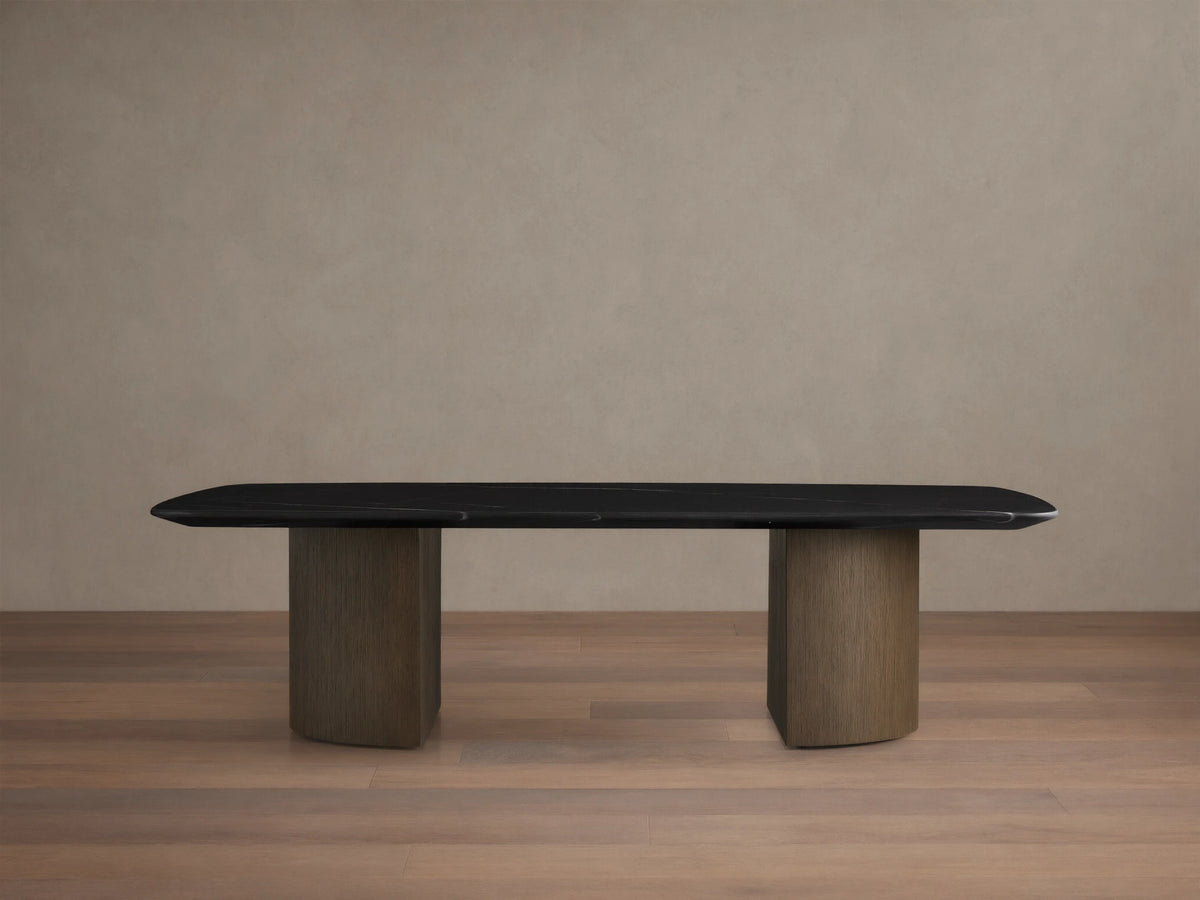 Saint Germain Stone Coffee Table with Dauphine Base