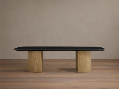 Saint Germain Stone Coffee Table with Dauphine Base