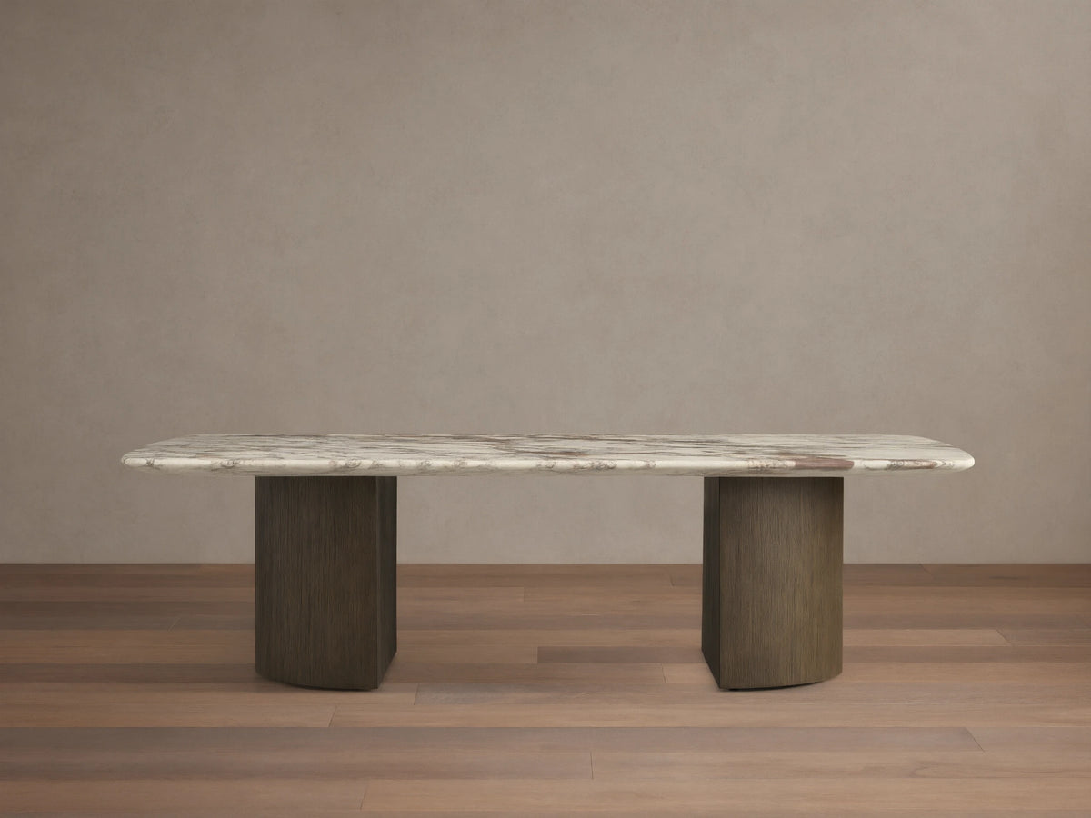 Saint Germain Stone Coffee Table with Dauphine Base