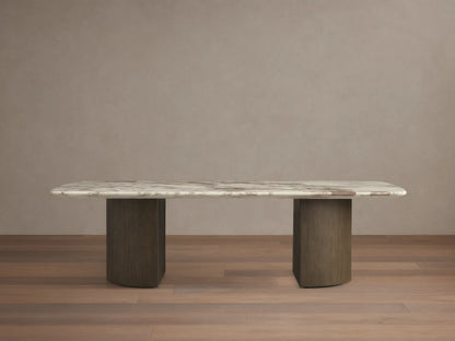 Saint Germain Stone Coffee Table with Dauphine Base