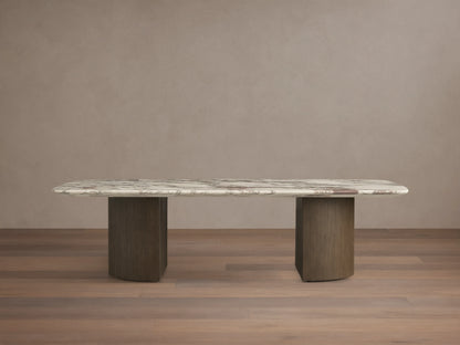 Saint Germain Stone Coffee Table with Dauphine Base