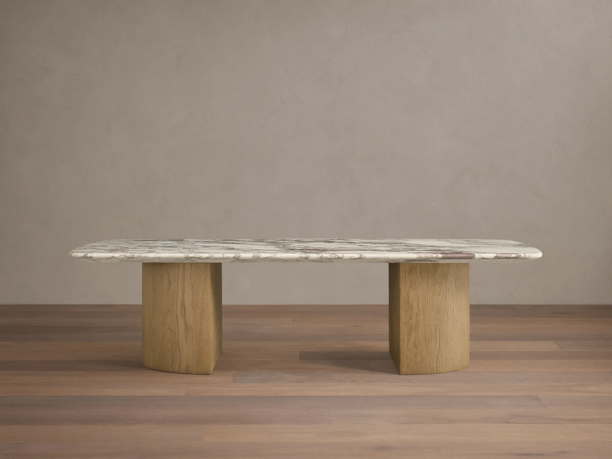 Saint Germain Stone Coffee Table with Dauphine Base