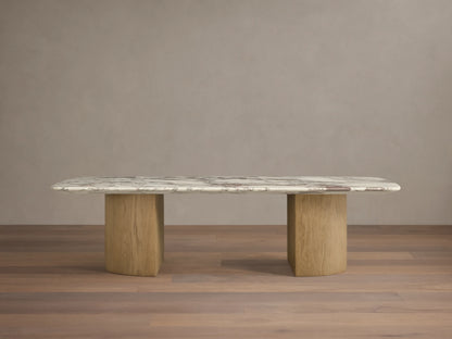 Saint Germain Stone Coffee Table with Dauphine Base