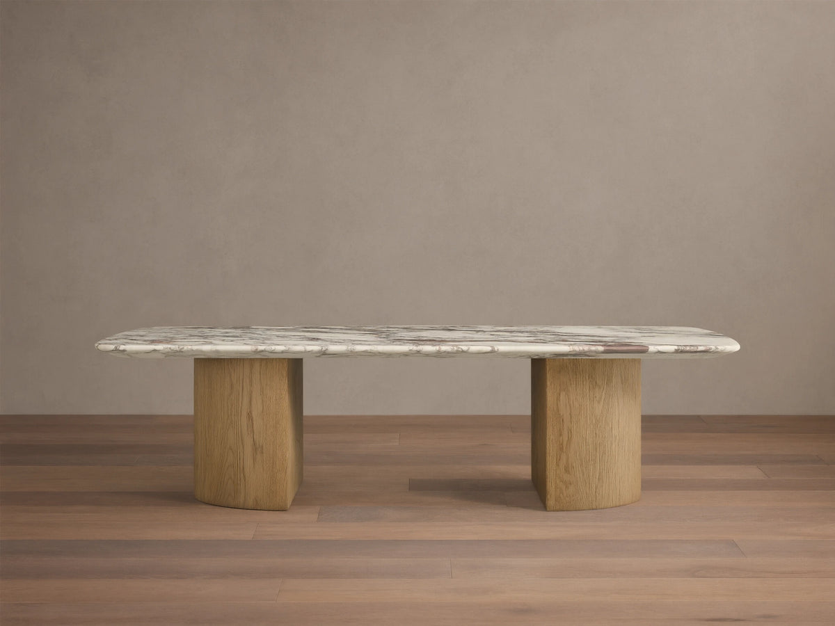 Saint Germain Stone Coffee Table with Dauphine Base