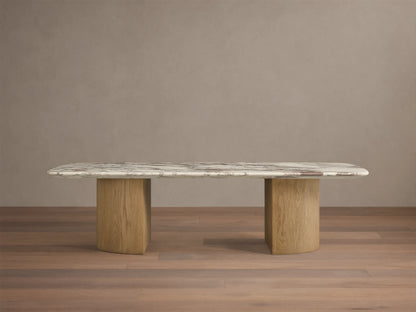 Saint Germain Stone Coffee Table with Dauphine Base