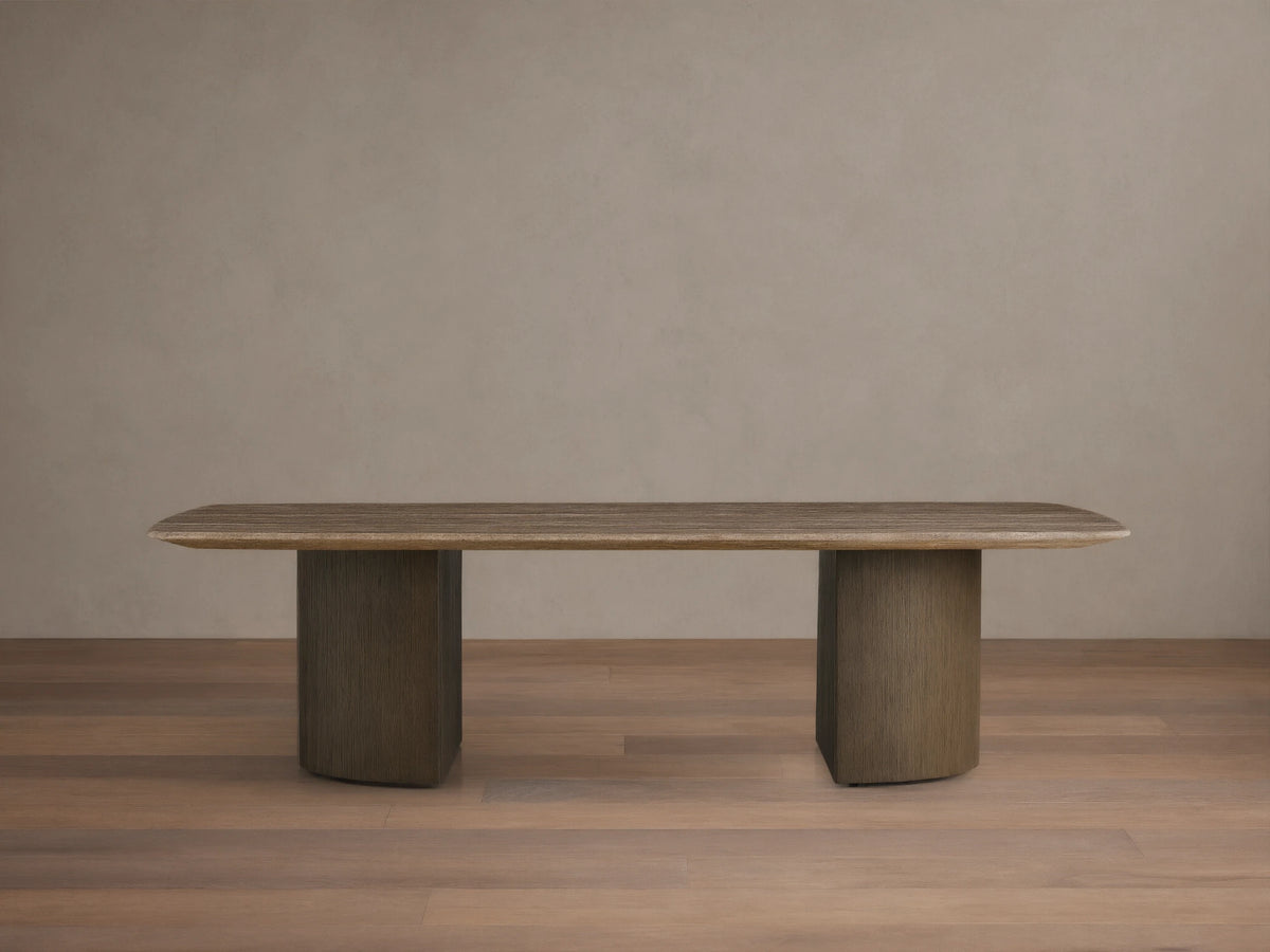 Saint Germain Stone Coffee Table with Dauphine Base