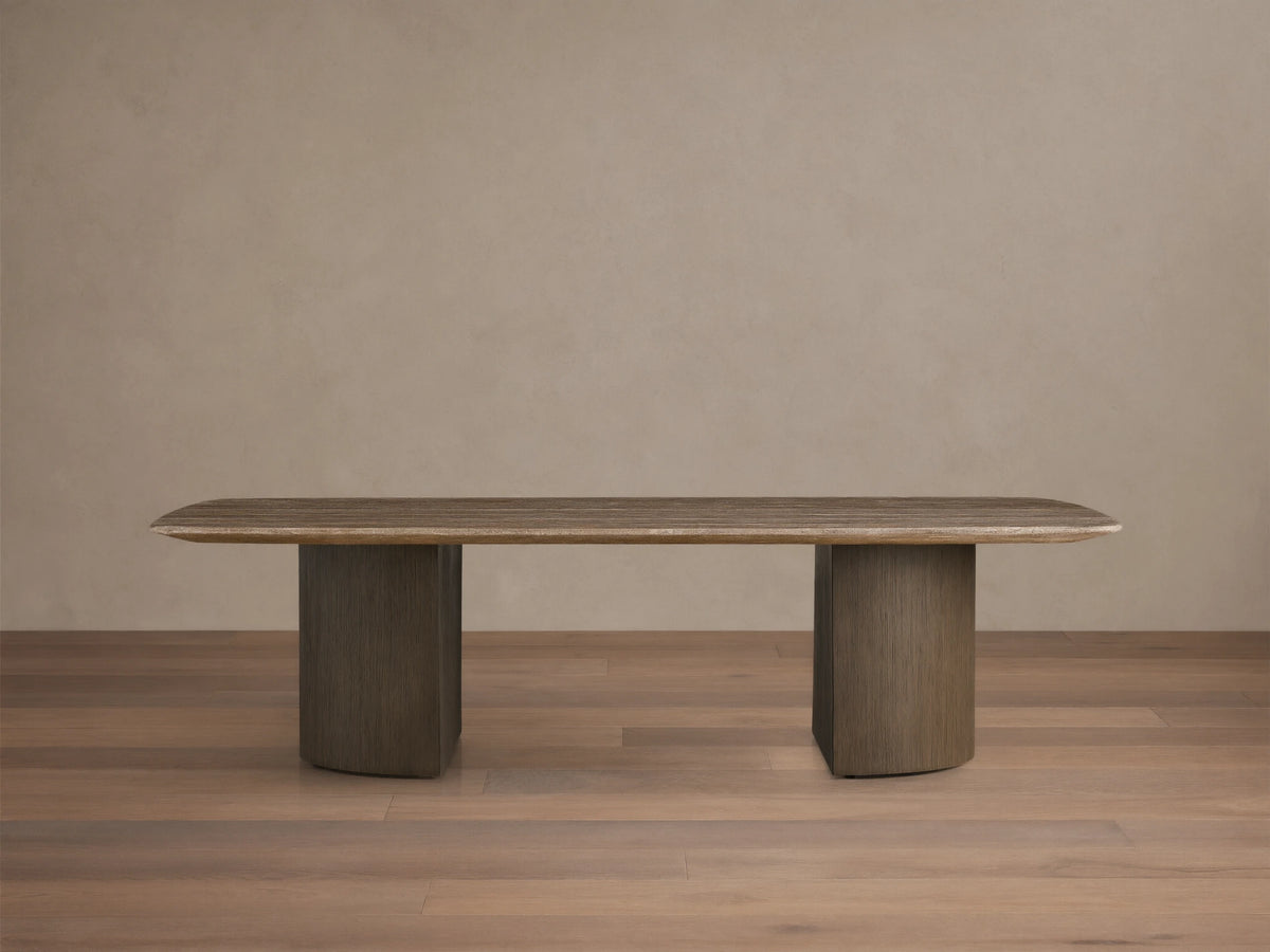 Saint Germain Stone Coffee Table with Dauphine Base