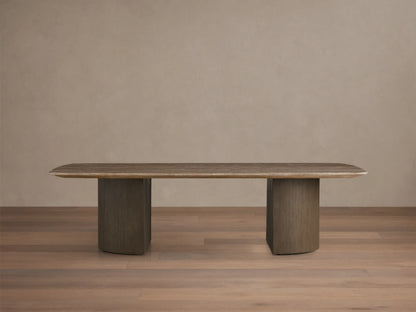 Saint Germain Stone Coffee Table with Dauphine Base