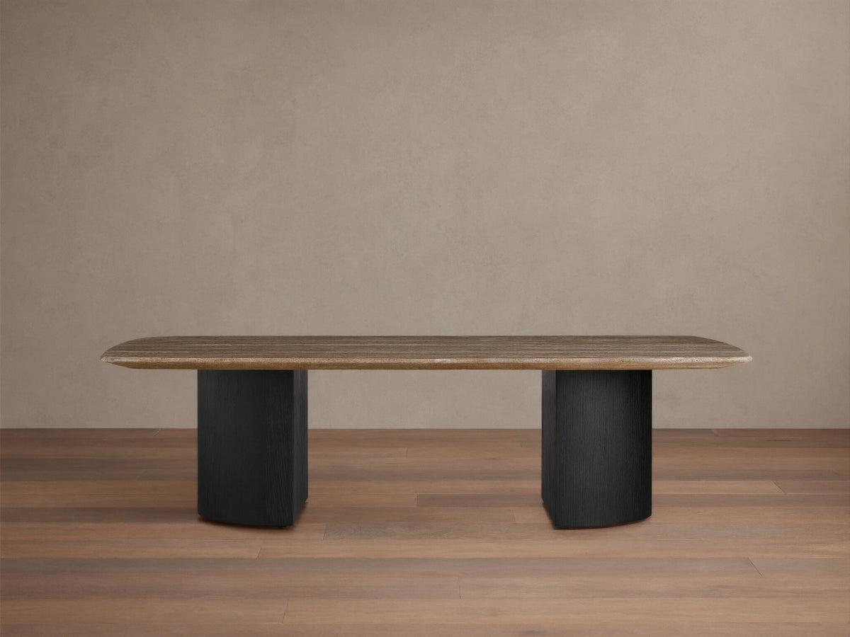 Saint Germain Stone Coffee Table with Dauphine Base