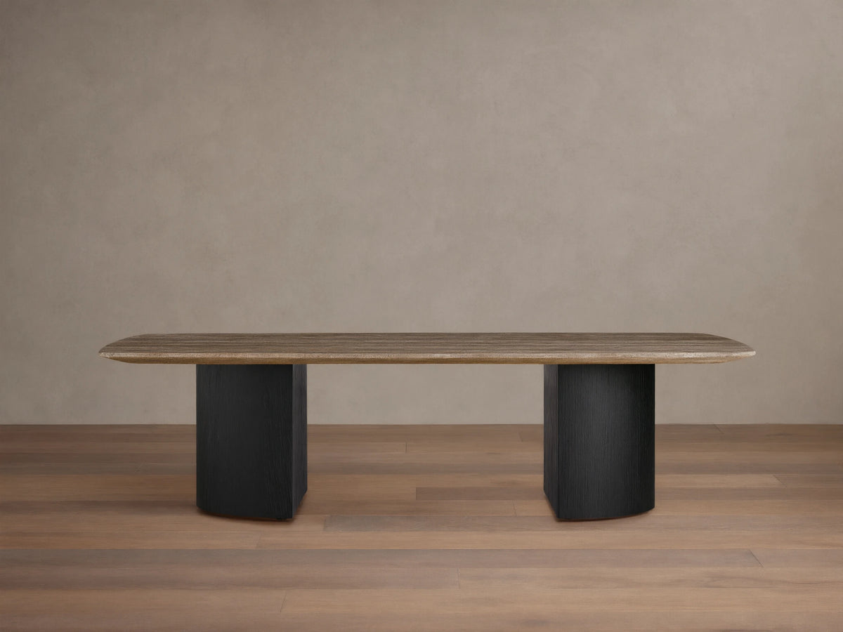 Saint Germain Stone Coffee Table with Dauphine Base