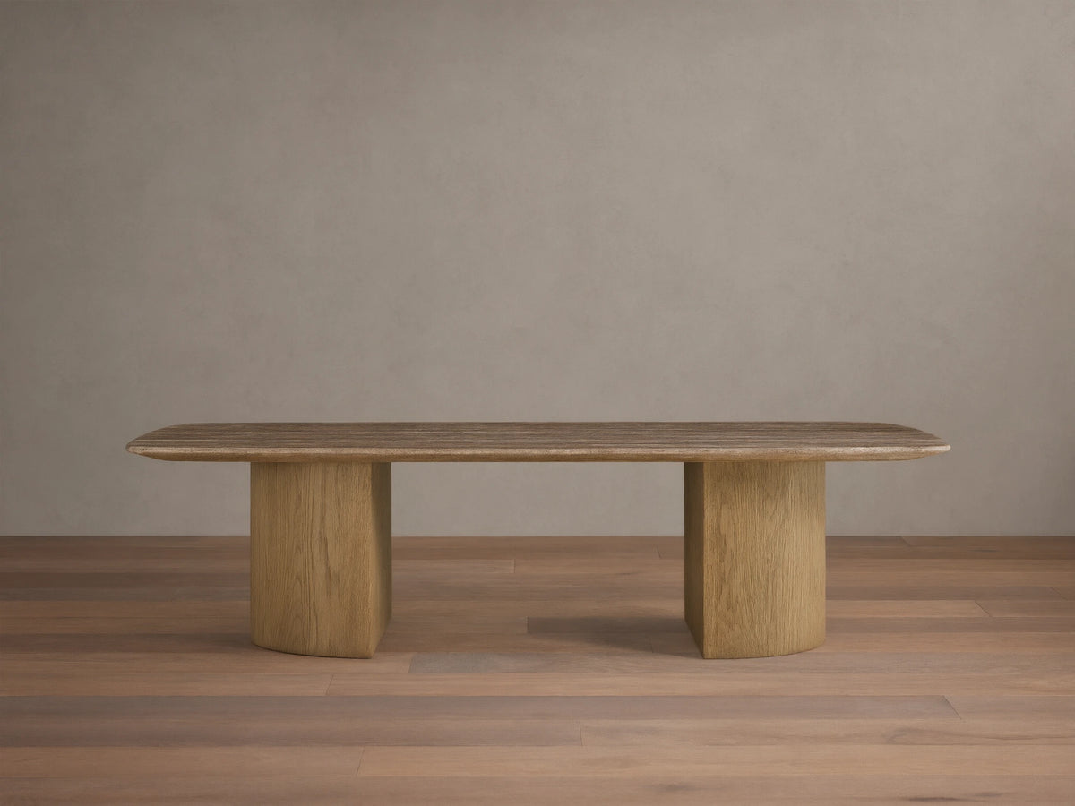 Saint Germain Stone Coffee Table with Dauphine Base