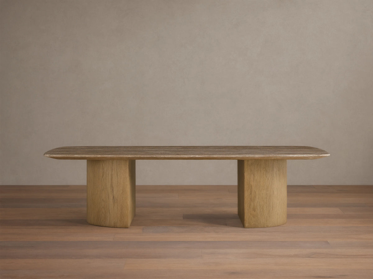 Saint Germain Stone Coffee Table with Dauphine Base