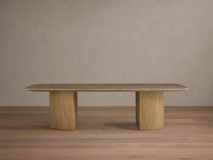 Saint Germain Stone Coffee Table with Dauphine Base