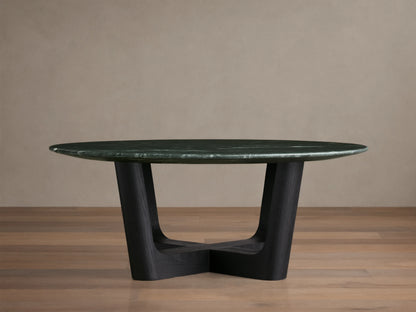 Saint Germain Round Stone Coffee Table with Rennes Base