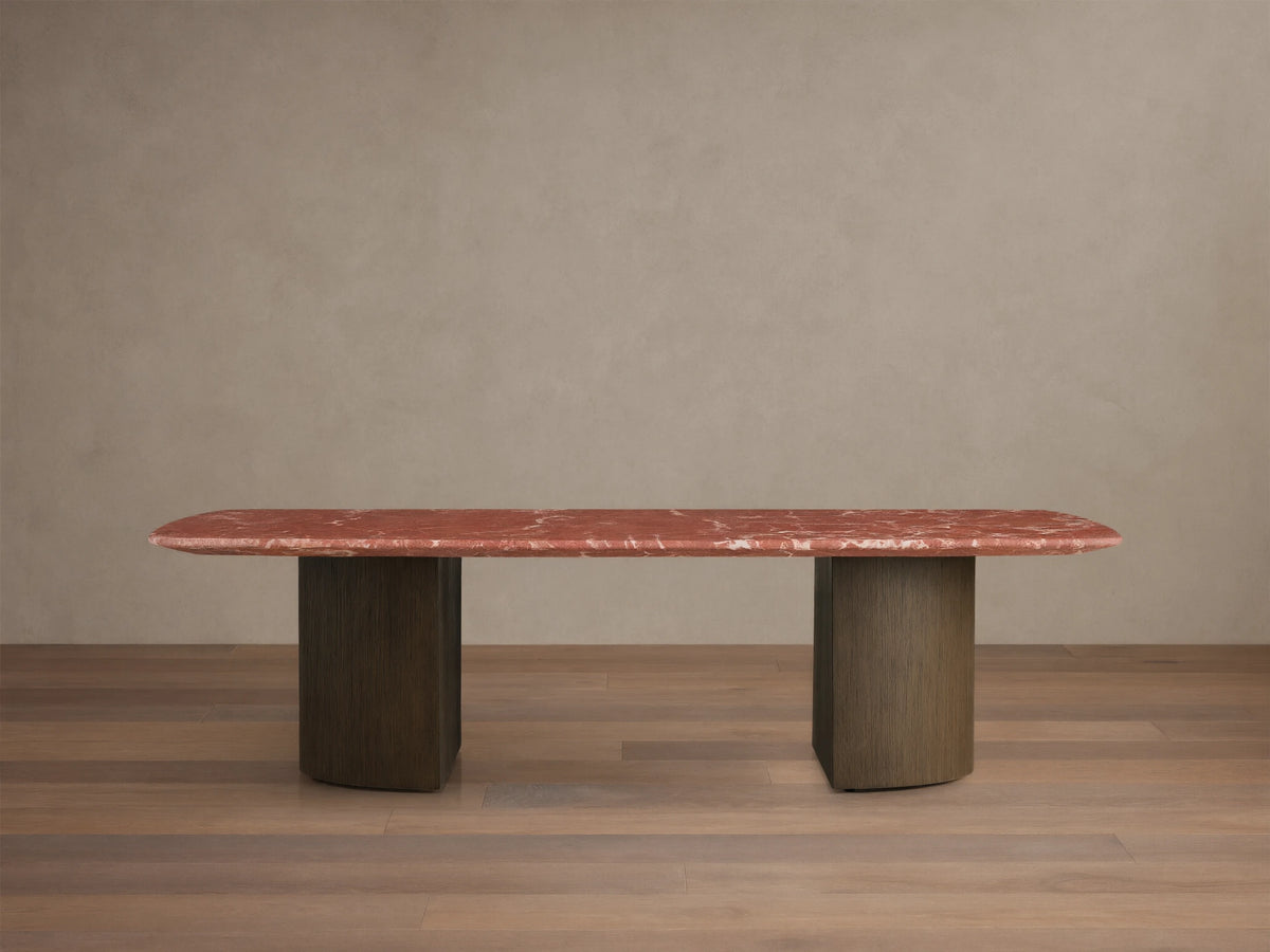 Saint Germain Stone Coffee Table with Dauphine Base