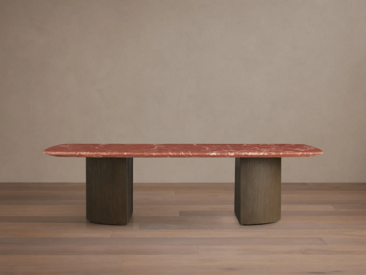 Saint Germain Stone Coffee Table with Dauphine Base