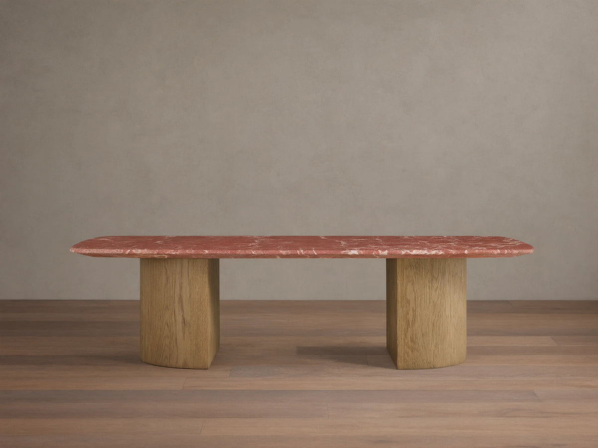 Saint Germain Stone Coffee Table with Dauphine Base