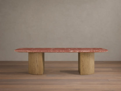Saint Germain Stone Coffee Table with Dauphine Base