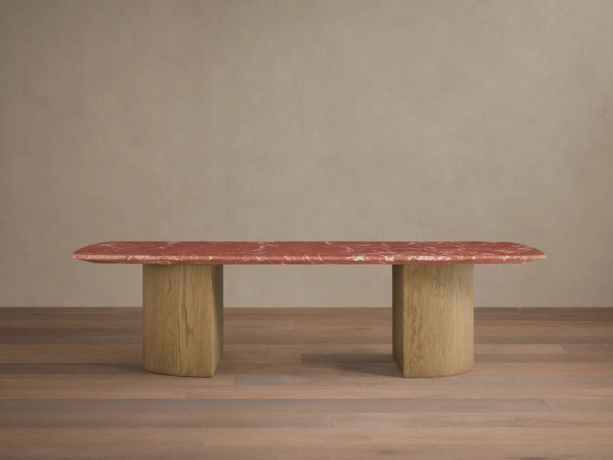 Saint Germain Stone Coffee Table with Dauphine Base