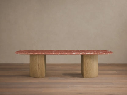 Saint Germain Stone Coffee Table with Dauphine Base