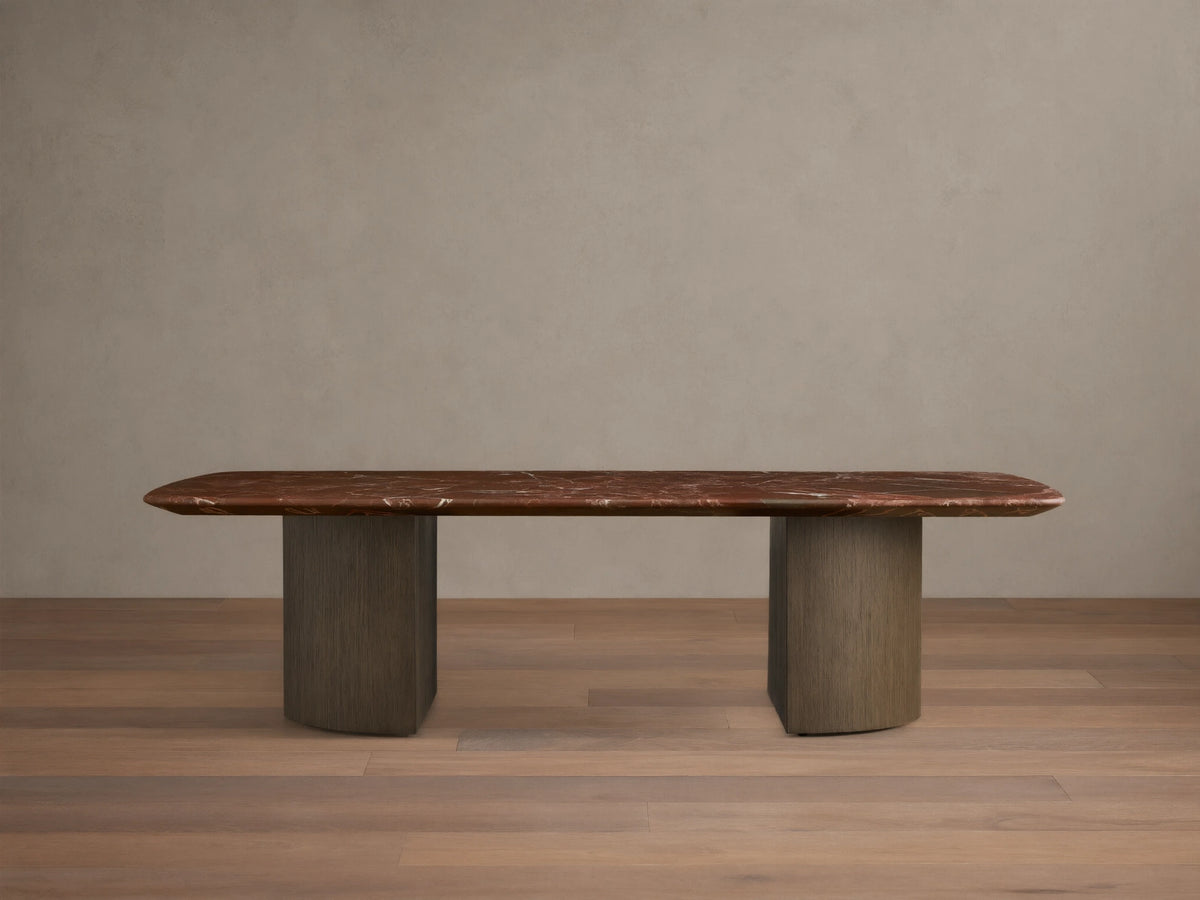 Saint Germain Stone Coffee Table with Dauphine Base