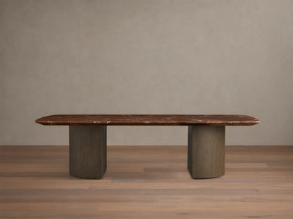 Saint Germain Stone Coffee Table with Dauphine Base