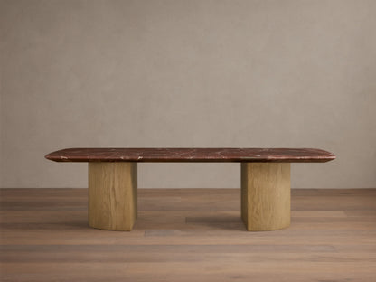 Saint Germain Stone Coffee Table with Dauphine Base