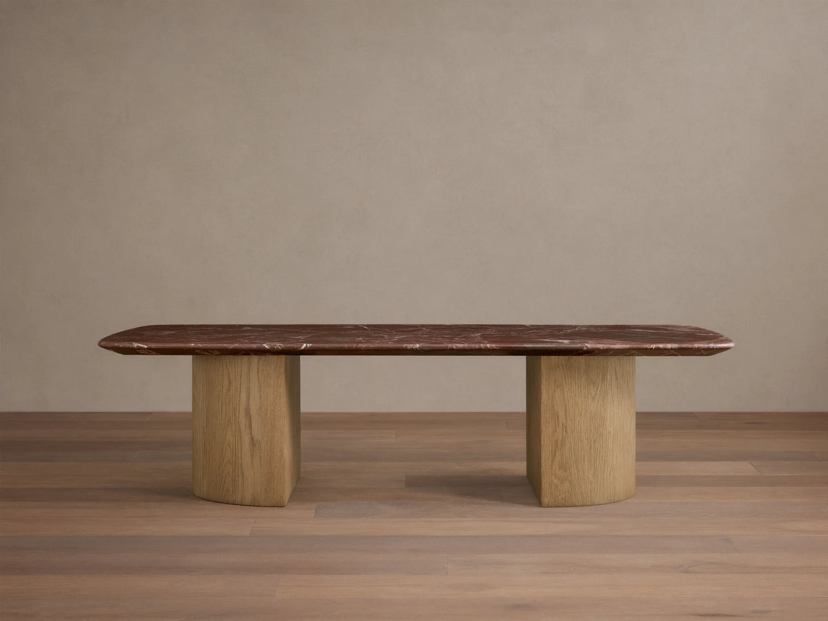 Saint Germain Stone Coffee Table with Dauphine Base