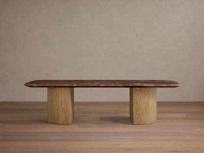Saint Germain Stone Coffee Table with Dauphine Base