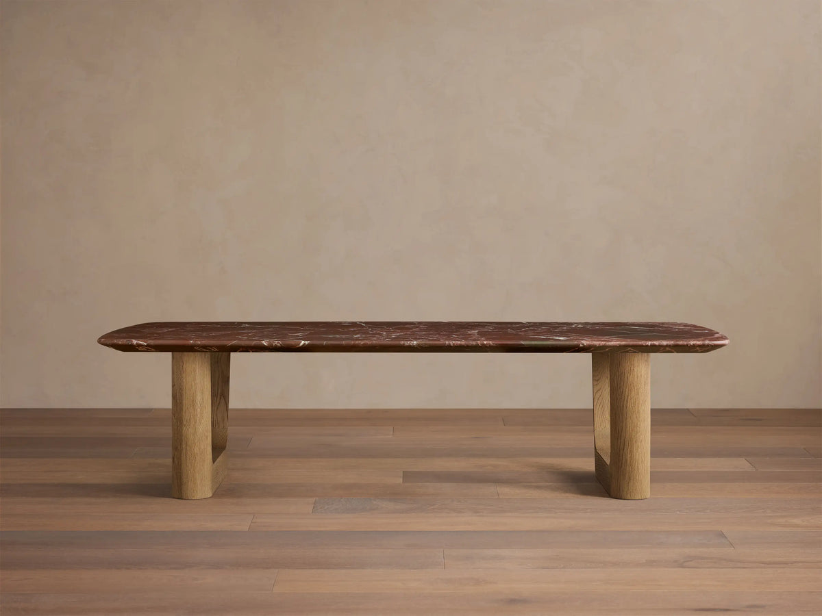 Saint Germain Stone Coffee Table with Rennes Base