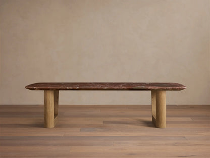 Saint Germain Stone Coffee Table with Rennes Base