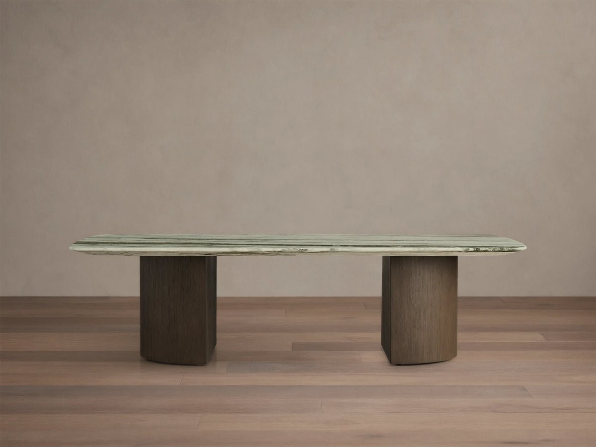 Saint Germain Stone Coffee Table with Dauphine Base