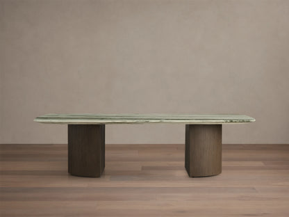 Saint Germain Stone Coffee Table with Dauphine Base