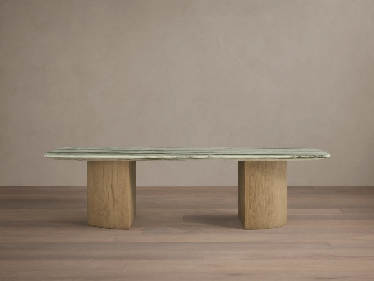 Saint Germain Stone Coffee Table with Dauphine Base