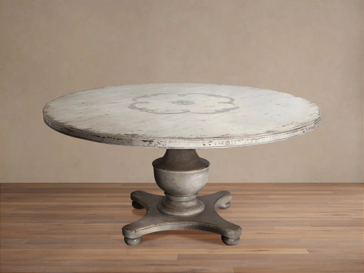 Biancca Center Scroll Bell’Arte Round Dining Table