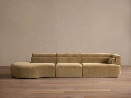 Lovina Three-Piece Bumper Sectional
