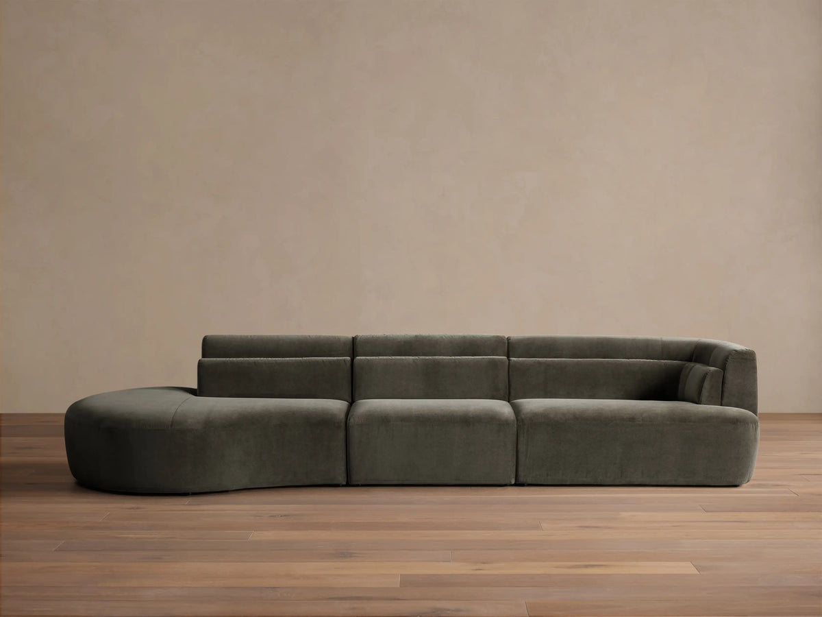 Lovina Three-Piece Bumper Sectional