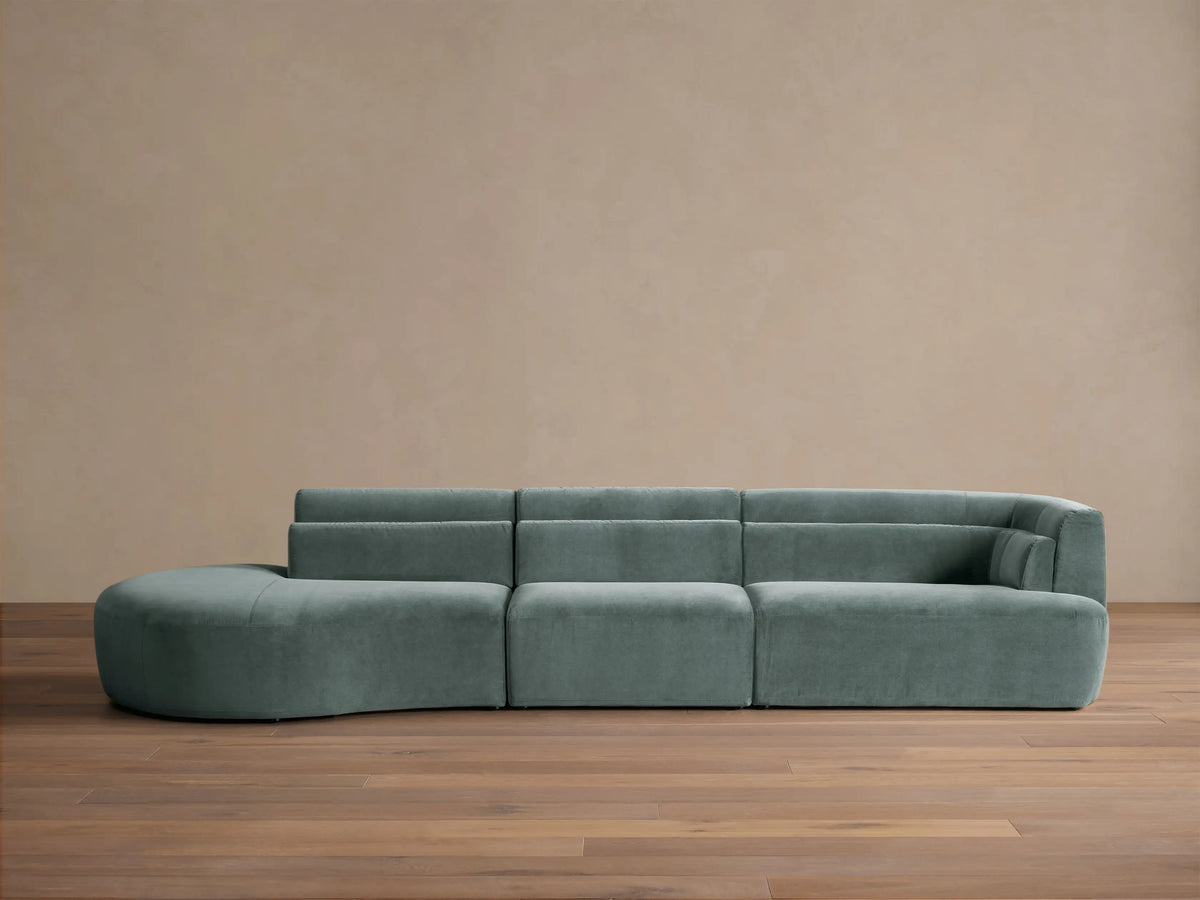 Lovina Three-Piece Bumper Sectional